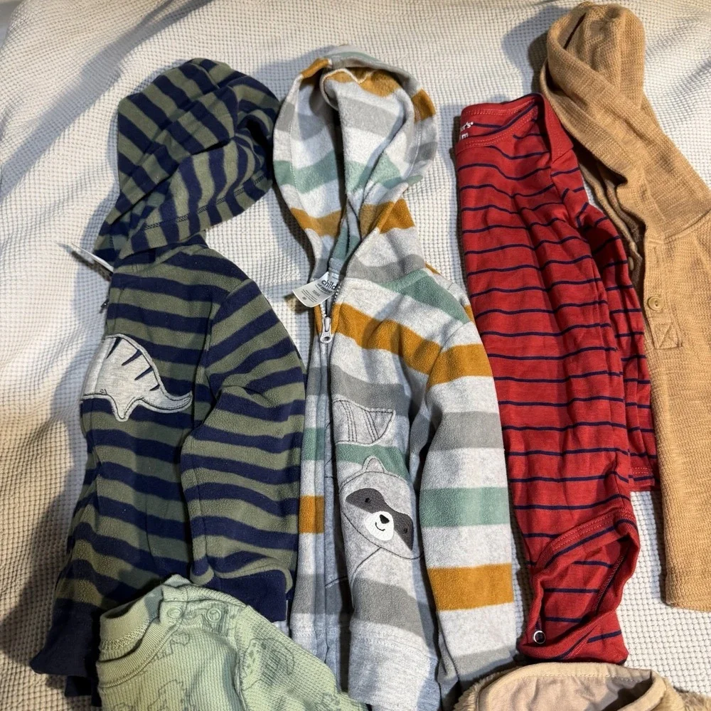 Baby Boy 12-18 Months Outfits Clothes Lot Of 9 Fall Winter Jackets Long‎ Sleeve